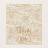 Elegant Trendy Cool Marble Danke Karte (Außenseite Aufgefaltet)