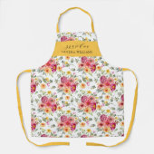 Elegant  Trendy Floral Grace Grandma Typography  Schürze (Vorderseite)