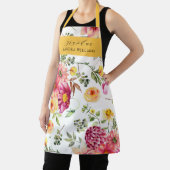 Elegant  Trendy Floral Grace Grandma Typography  Schürze (InSitu)
