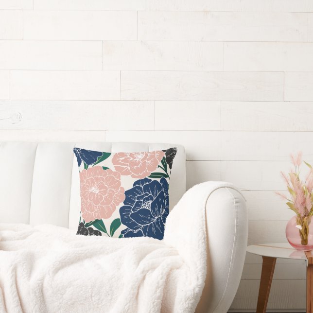 Elegant Trendy Floral Throw Kissen (Liege)