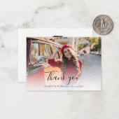 Elegant Trendy Foto Script Abschluss 2025 Mitteilungskarte (Vorderseite/Rückseite Beispiel)