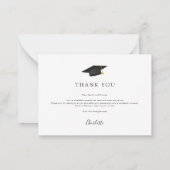 Elegant Trendy Foto Script Abschluss 2025 Mitteilungskarte (Rückseite)