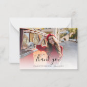 Elegant Trendy Foto Script Abschluss 2025 Mitteilungskarte (Vorderseite)