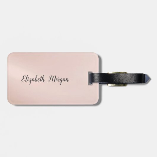 Elegant Trendy Girly, Lotus Silver Glitzer Bokeh Gepäckanhänger (Rückseite horizontal)