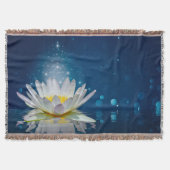 Elegant Trendy Girly, White Lotus Decke (Vorderseite)