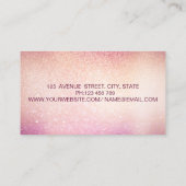 Elegant Trendy Glittery Bokeh Lips Visitenkarte (Rückseite)