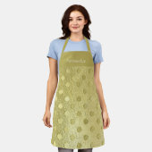 Elegant Trendy Gold Glitzer Polka Dot Schürze (Getragen)