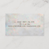 Elegant Trendy Gold, White Opal Lotus Visitenkarte (Rückseite)
