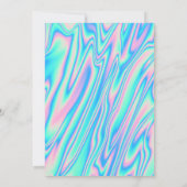 Elegant Trendy Holographic Quinceañera Einladung (Rückseite)