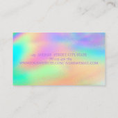 Elegant Trendy Lips Rainbow Holographic Visitenkarte (Rückseite)