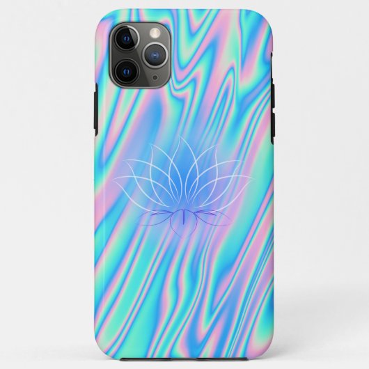 Elegant Trendy Lotus Holographic Case-Mate iPhone Hülle (Rückseite)