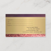 Elegant Trendy Luxury Glitzer Bokeh Gold Confetti Rabattkarte (Rückseite)