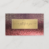 Elegant Trendy Luxury Glitzer Bokeh Gold Confetti Rabattkarte (Vorderseite)