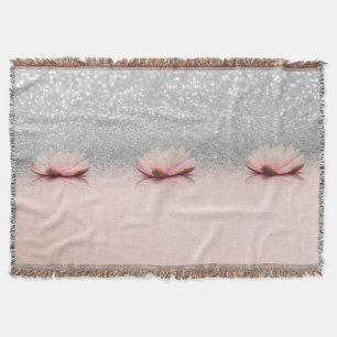 Elegant trendy Mädchenhaft, Lotus Silber Glitter B Decke