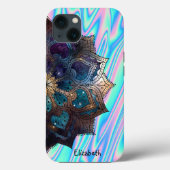 Elegant Trendy Mandala Holographic Case-Mate iPhone Hülle (Rückseite)