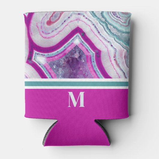 Elegant Trendy Modern Initial Monogram Dosenkühler (Vorderseite)