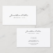 Elegant Trendy Modern Minimalist Template Script Visitenkarte (Vorne/Hinten)