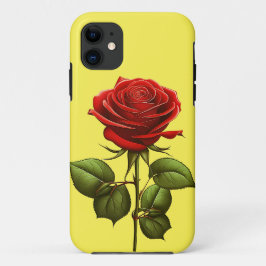 ELEGANT TRENDY ROTE ROSE BLUME Case-Mate iPhone HÜLLE