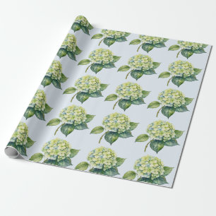 Elegant Trendy Watercolor Hydrangea Floral Geschenkpapier