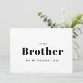 Elegant & trendy Zu meinem Bruder an meinem Hochze (Stehend Vorderseite)