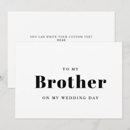 Elegant & trendy Zu meinem Bruder an meinem Hochze