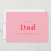 Elegant & trendy Zu meinem Vater am Hochzeitstag (Vorderseite)