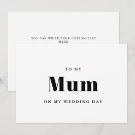 Elegant & trendy Zu meiner Mutter am Hochzeitstag