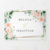 Elegant Tri-Fold Floral Wedding Einladungen (Cover)