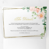 Elegant Tri-Fold Floral Wedding Einladungen (Innen Erste Seite)