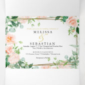 Elegant Tri-Fold Floral Wedding Einladungen (Innenseite Mitte)