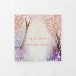 Elegant Tri-Fold Mairy Tale Wedding schließt UAWG  Dreifach Gefaltete Einladung