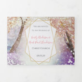 Elegant Tri-Fold Mairy Tale Wedding schließt UAWG  Dreifach-gefaltete Programmkarte (Cover)