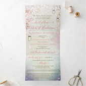 Elegant Tri-Fold Mairy Tale Wedding schließt UAWG Dreifach-gefaltete Programmkarte (Innenseite)