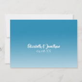 Elegant Tropical Beach String Lights Palms Ombre Einladung (Rückseite)