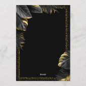 Elegant Tropical Birthday Party Invitation Einladung (Rückseite)