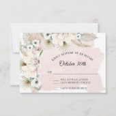 Elegant Tropical Boho Floral Earthy Verblassene Ve Einladung (Vorderseite)