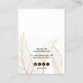 Elegant Tropical Earring Frame Display Add Logo Visitenkarte (Rückseite)