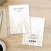 Elegant Tropical Earring Frame Display Add Logo Visitenkarte