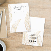 Elegant Tropical Earring Frame Display Add Logo Visitenkarte