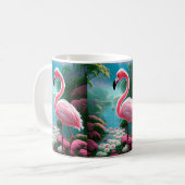 Elegant Tropical Flamingo-70852 Kaffeetasse (Vorderseite Links)