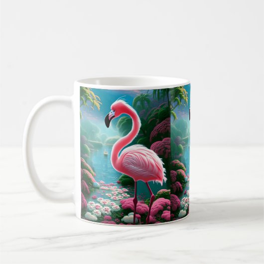 Elegant Tropical Flamingo-70852 Kaffeetasse (Links)
