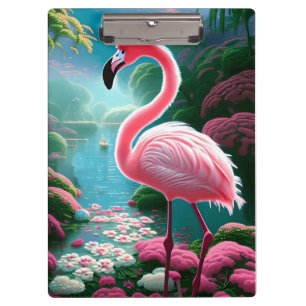 Elegant Tropical Flamingo-70852 Klemmbrett