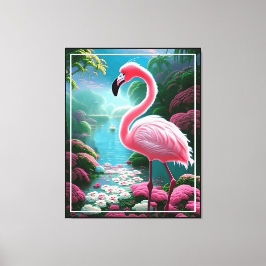 Elegant Tropical Flamingo-70852 Leinwanddruck (Vorderseite)