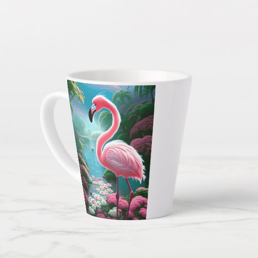 Elegant Tropical Flamingo-70852 Milchtasse (Linke Ecke)