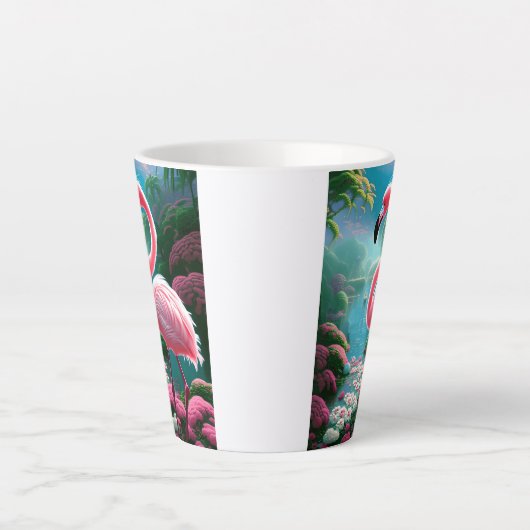 Elegant Tropical Flamingo-70852 Milchtasse (Vorderseite)