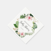 Elegant tropical floral hibiscus baby shower serviette (Ecke)