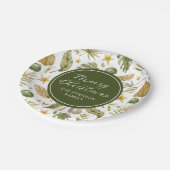 Elegant Tropical Frohe Weihnachten Pappteller (Schrägansicht)