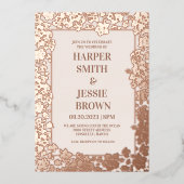 Elegant Tropical Hawaii Beach Wedding Folieneinladung (Vorderseite)