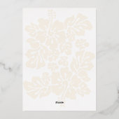 Elegant Tropical Hawaii Beach Wedding Folieneinladung (Rückseite)