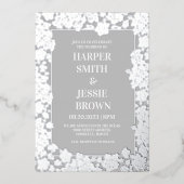 Elegant Tropical Hawaii Beach Wedding Folieneinladung (Vorderseite)